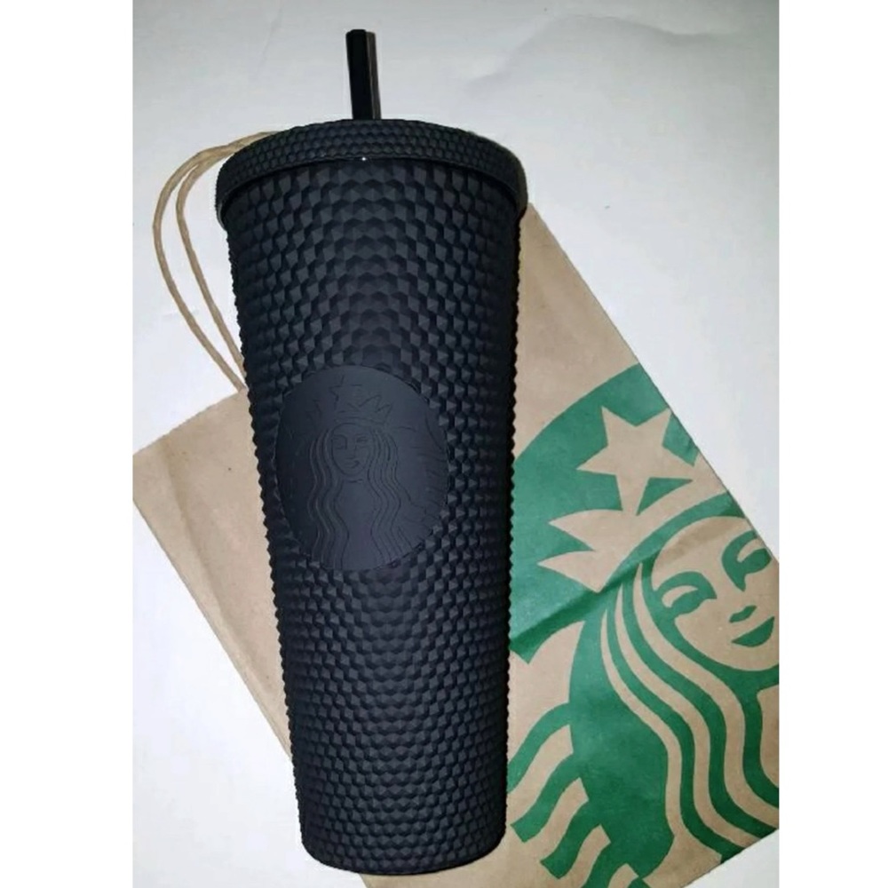 Matte black studded tumbler